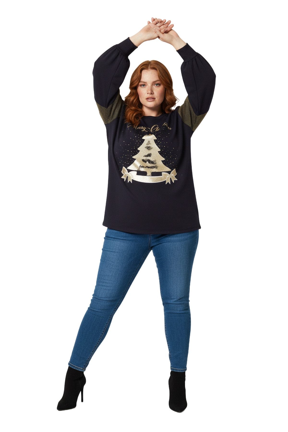 Sweatshirt mit Steinverzierungen