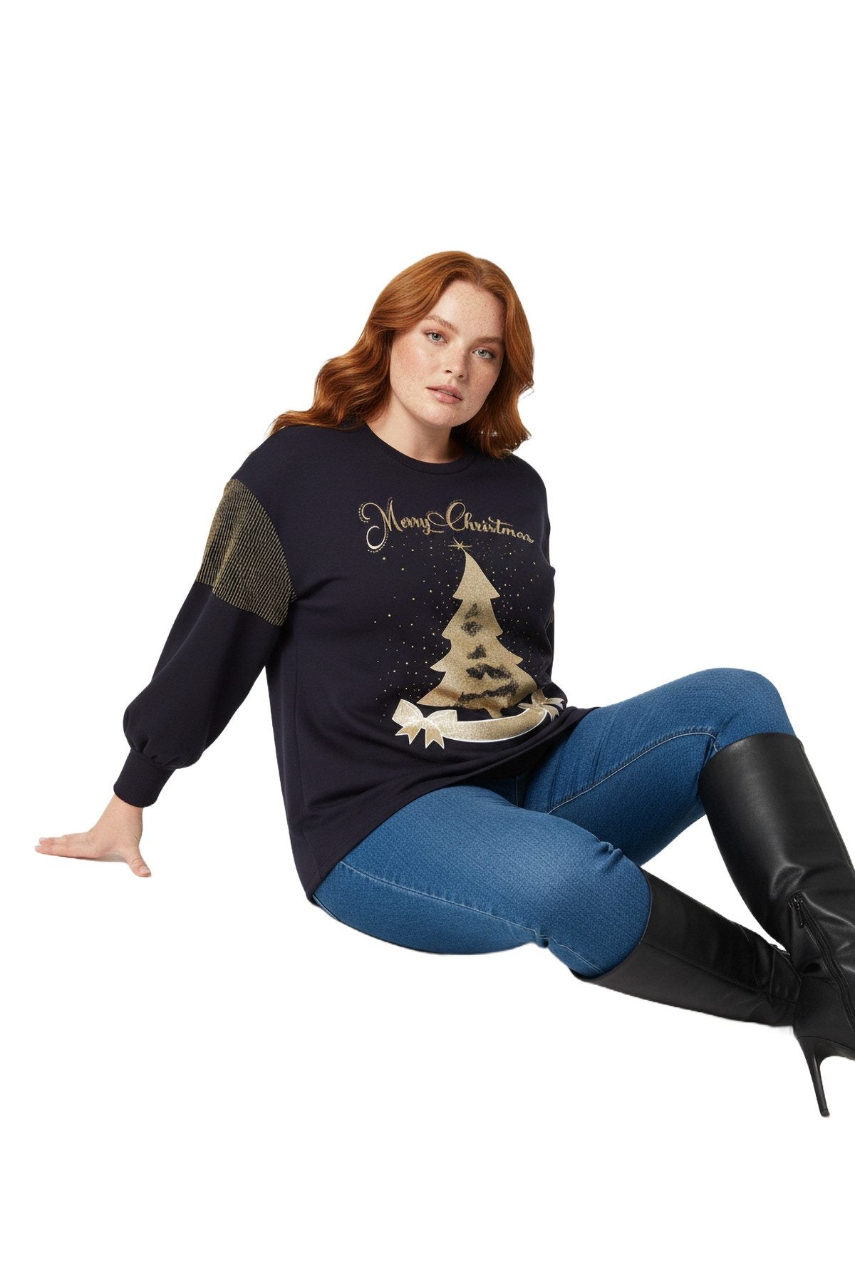 Sweatshirt mit Steinverzierungen