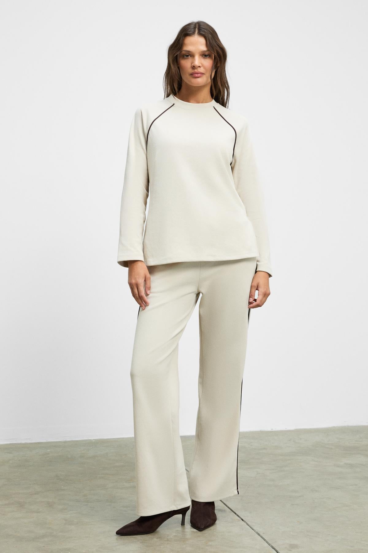ETHIQUET ELSBETH Damen Oversize Co-ord Set Beige