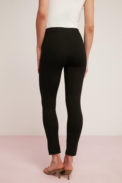 ELVIRA Damen Rippen Schlitz-Leggings
