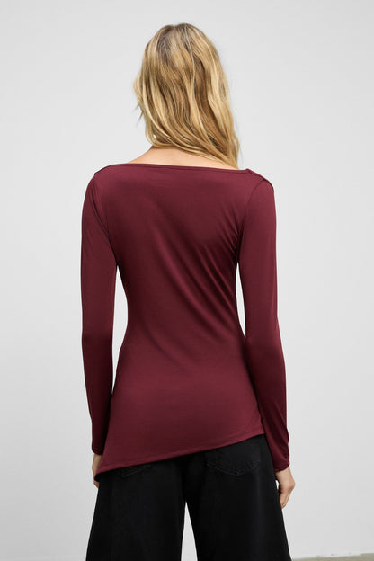 ENISSIA Damen V-Ausschnitt Bluse