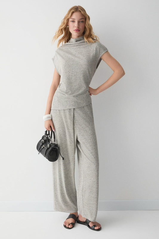 ENVELOPE Damen Drapé Wide-Leg Set