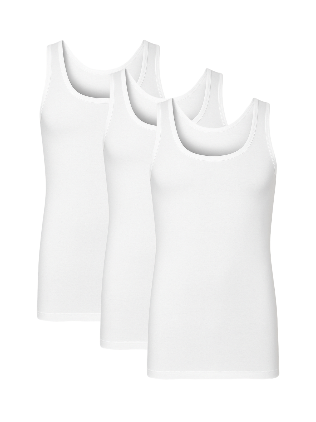 Erdem 3-teiliges Unterhemd aus gekämmter Baumwolle, weiß, 11003