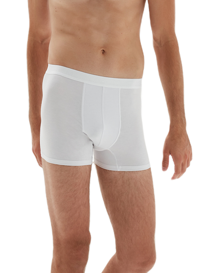 Erdem Weiße 3er-Packung superdünne Bambus-Boxershorts für Herren 10123