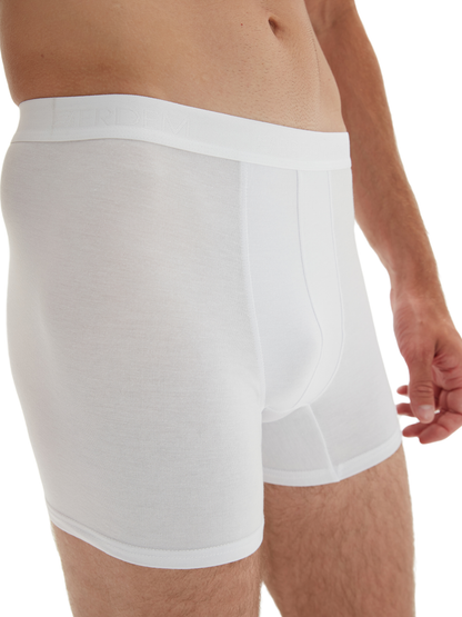 Erdem Weiße 3er-Packung superdünne Bambus-Boxershorts für Herren 10123