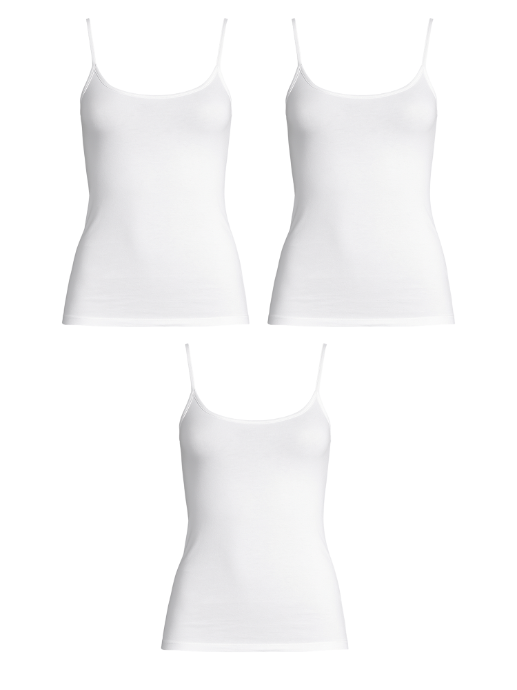 Erdem Weißes 3-teiliges Baumwollunterhemd Ribana Undershirt 21533