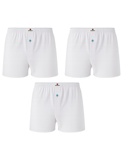 Erdem Weiße 3er-Pack Boxershorts aus gekämmter Baumwolle 14003