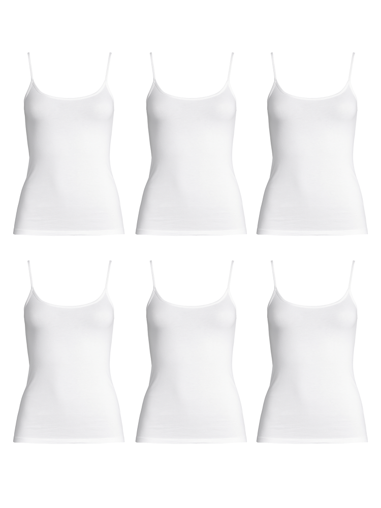 Erdem Weißes 6-teiliges Baumwollunterhemd Ribana Undershirt 21536
