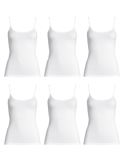Erdem Weißes 6-teiliges Baumwollunterhemd Ribana Undershirt 21536