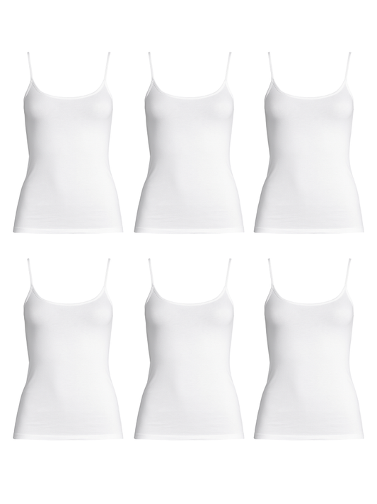 Erdem Weißes 6-teiliges Baumwollunterhemd Ribana Undershirt 21536