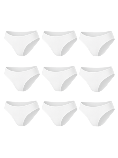 Erdem Weiße 9er-Pack Damen-Slips 25029