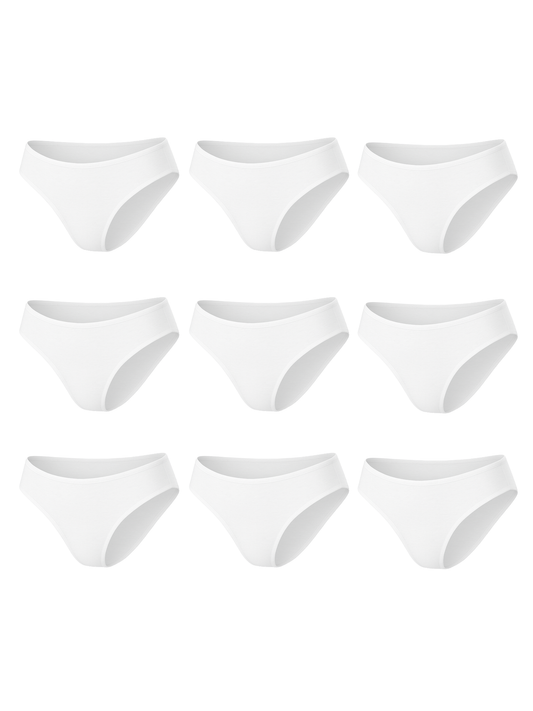 Erdem Weiße 9er-Pack Damen-Slips 25029