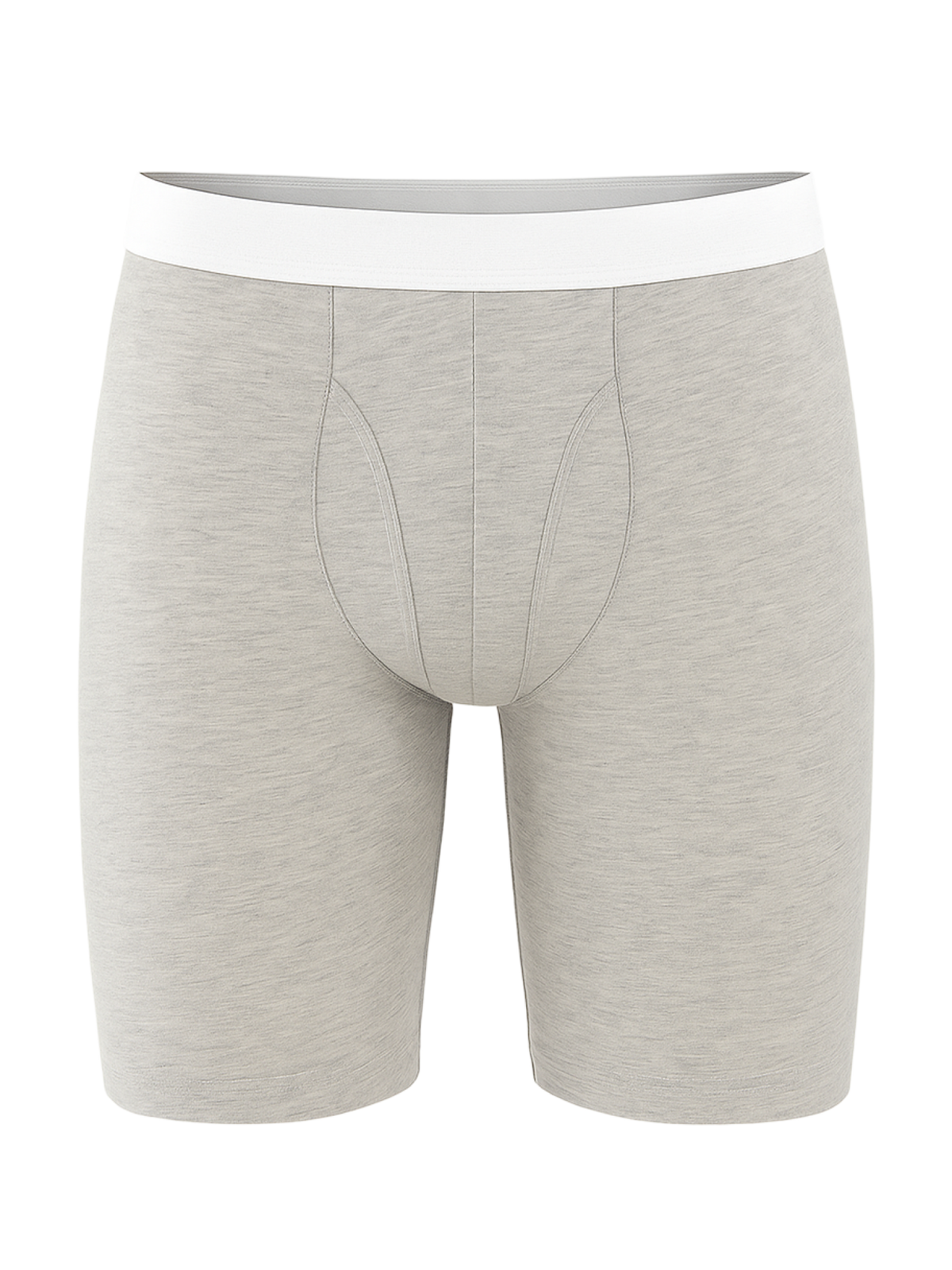 Erdem Grau Melange Baumwolle Elasthan Lange Boxer 1416