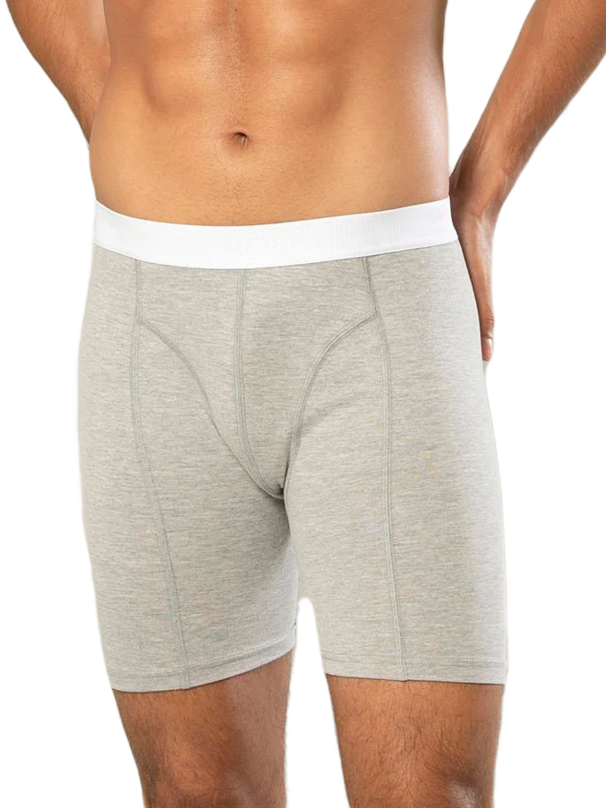 Erdem İç Giyim Erdem Grau Melange Baumwolle Elasthan Lange Boxer 1416 Gri Melanj