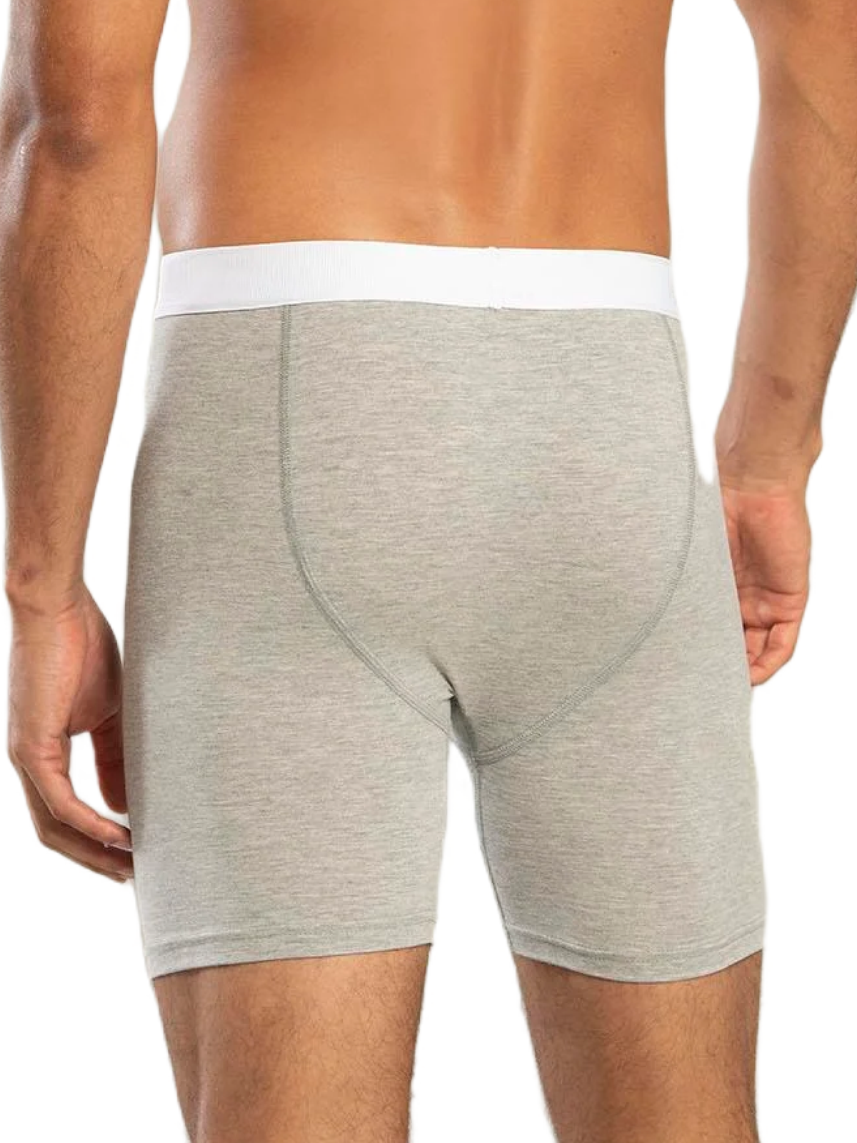 Erdem Grau Melange Baumwolle Elasthan Lange Boxer 1416