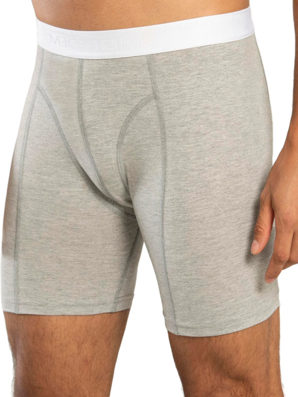 Erdem İç Giyim Erdem Grau Melange Baumwolle Elasthan Lange Boxer 1416 Gri Melanj