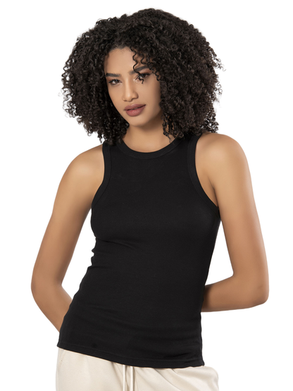 Erdem Underwear Schwarzes Viskose-Camisole Neckholder-Damenunterhemd 
