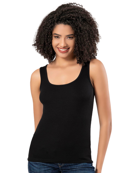 Erdem Underwear Schwarzes Viskose-Camisole Damen-Unterhemd 2106