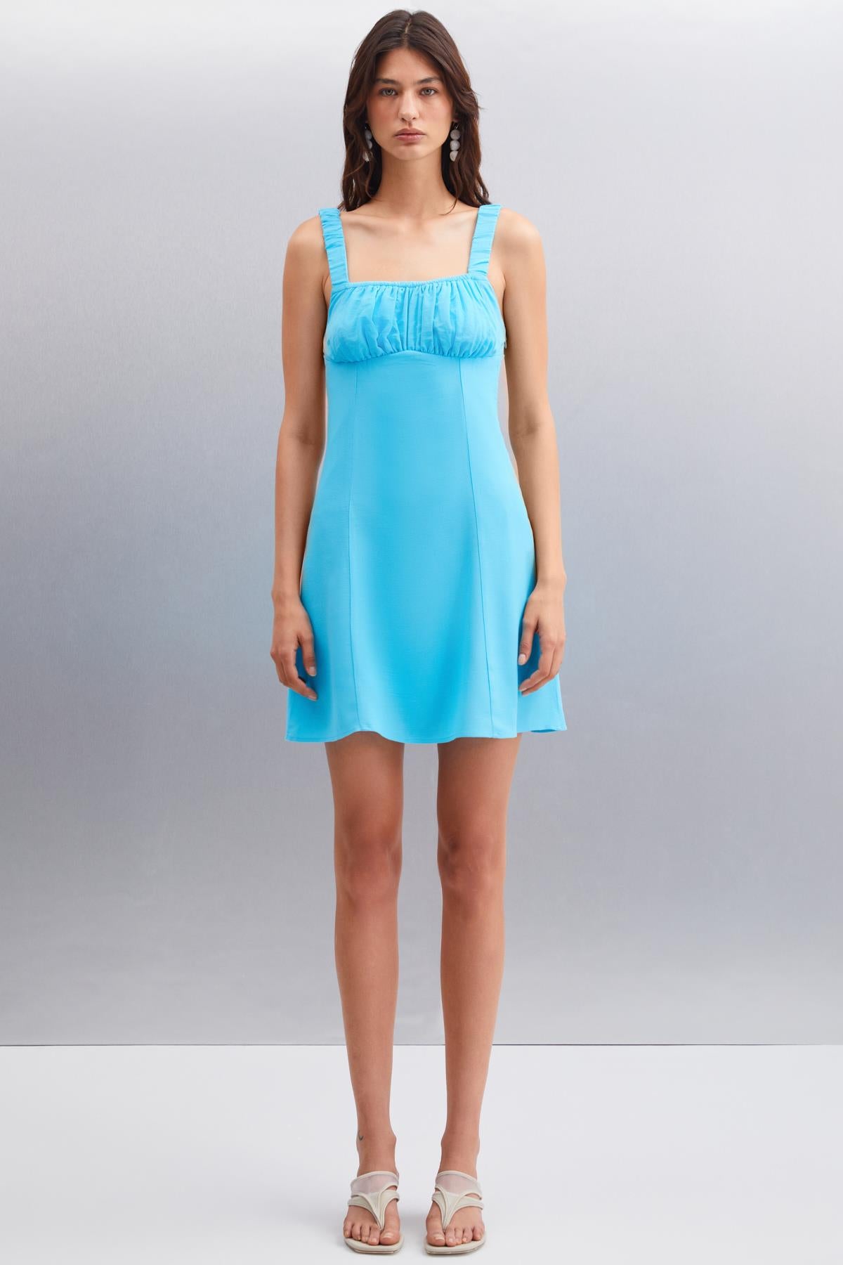 ETHIQUET ERIDANIA Romantisches Minikleid Blau