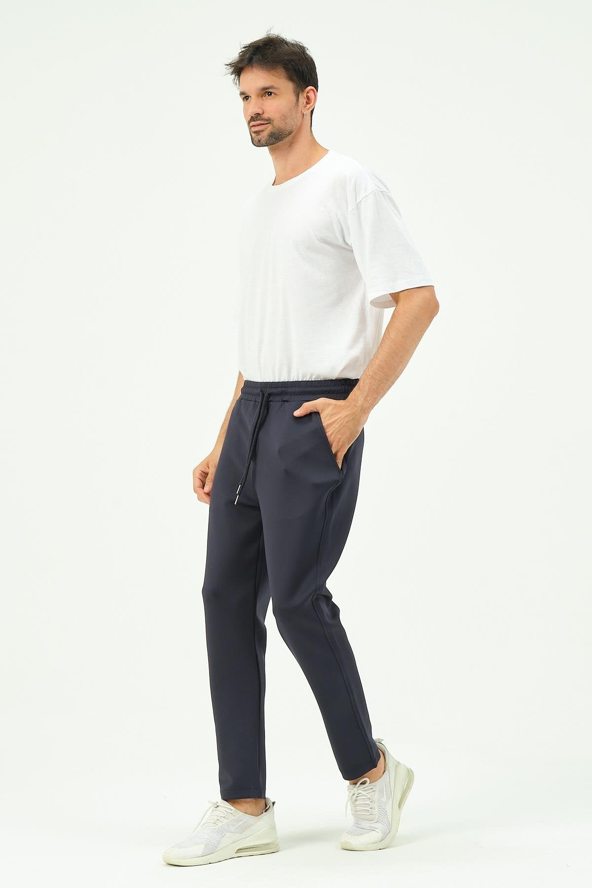 Herren Straight Leg Seitentaschen Jogginghose