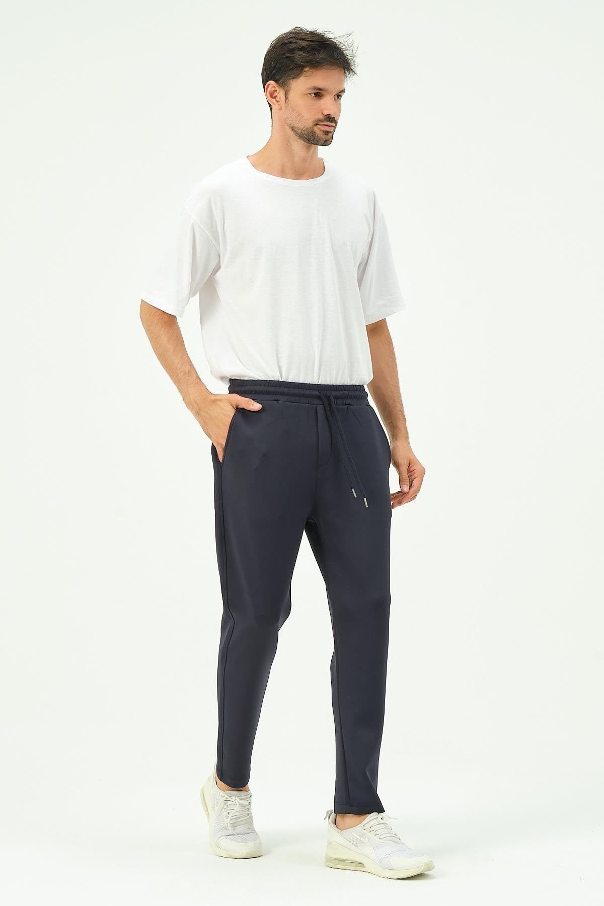 Herren Straight Leg Seitentaschen Jogginghose