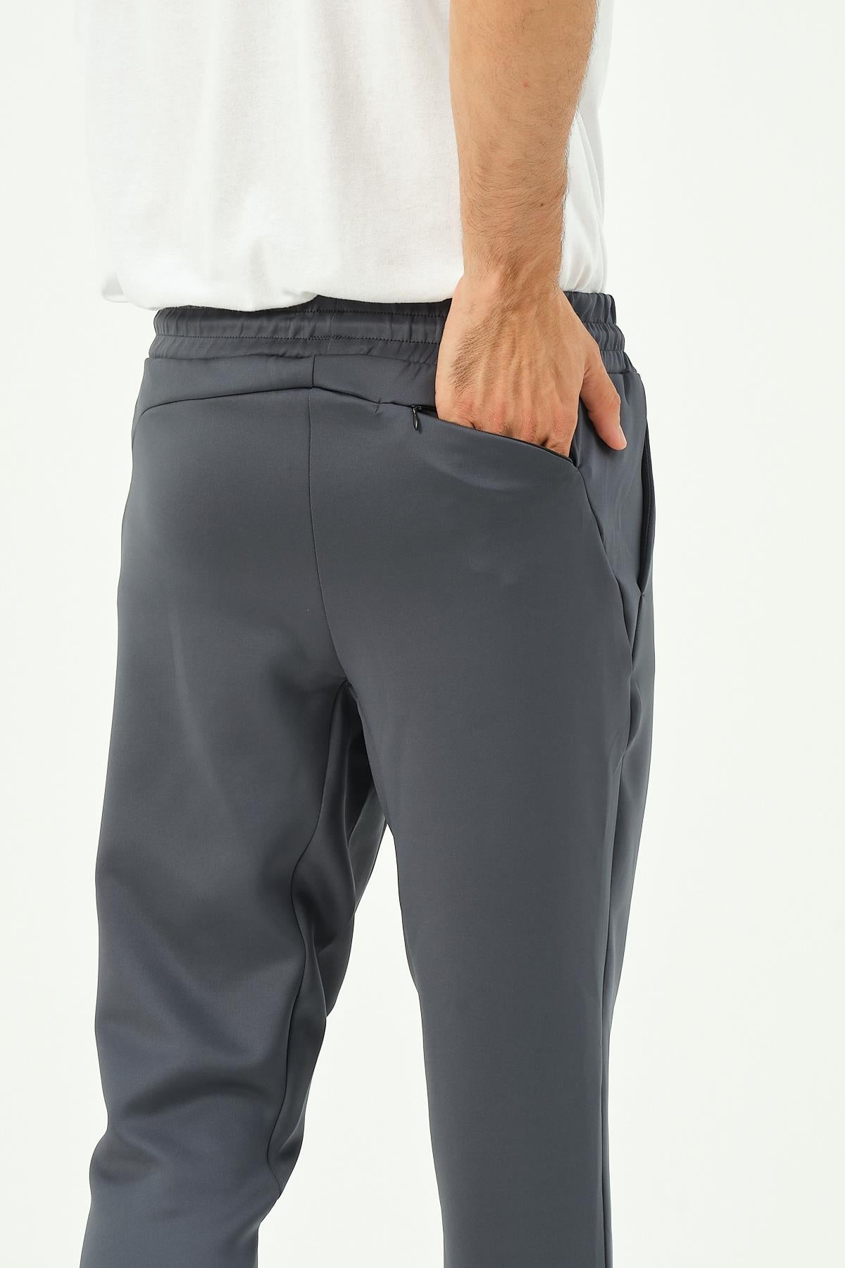 Herren Jogginghose mit Reißverschluss und Gesäßtaschen