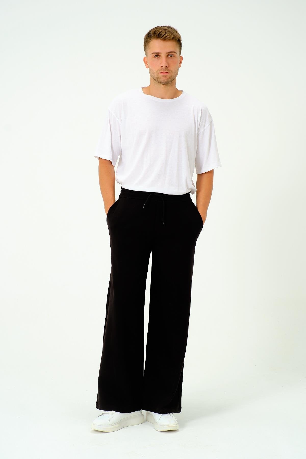 Herren Baggy Jogginghose mit elastischem Bund