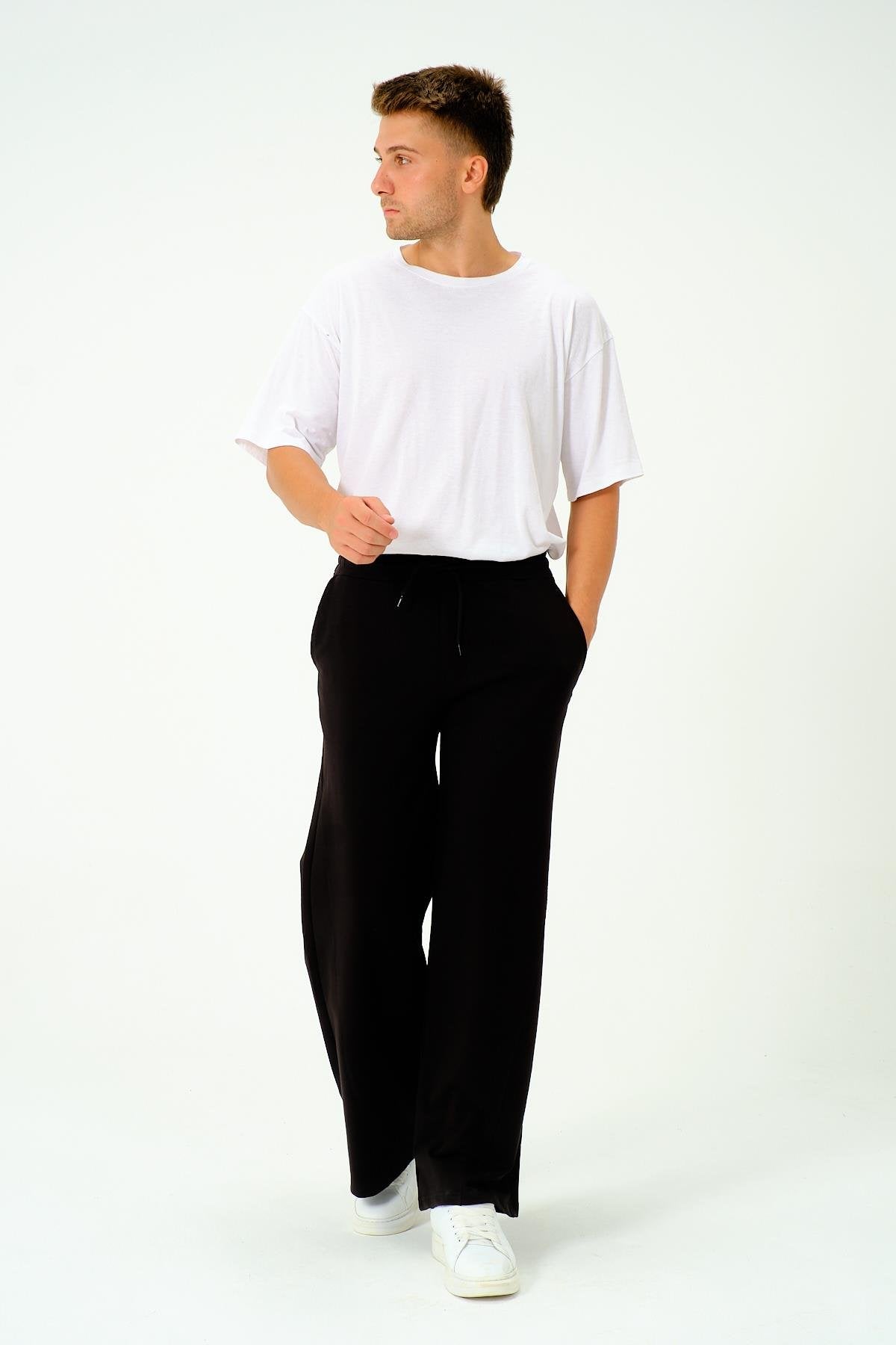 Herren Baggy Jogginghose mit elastischem Bund