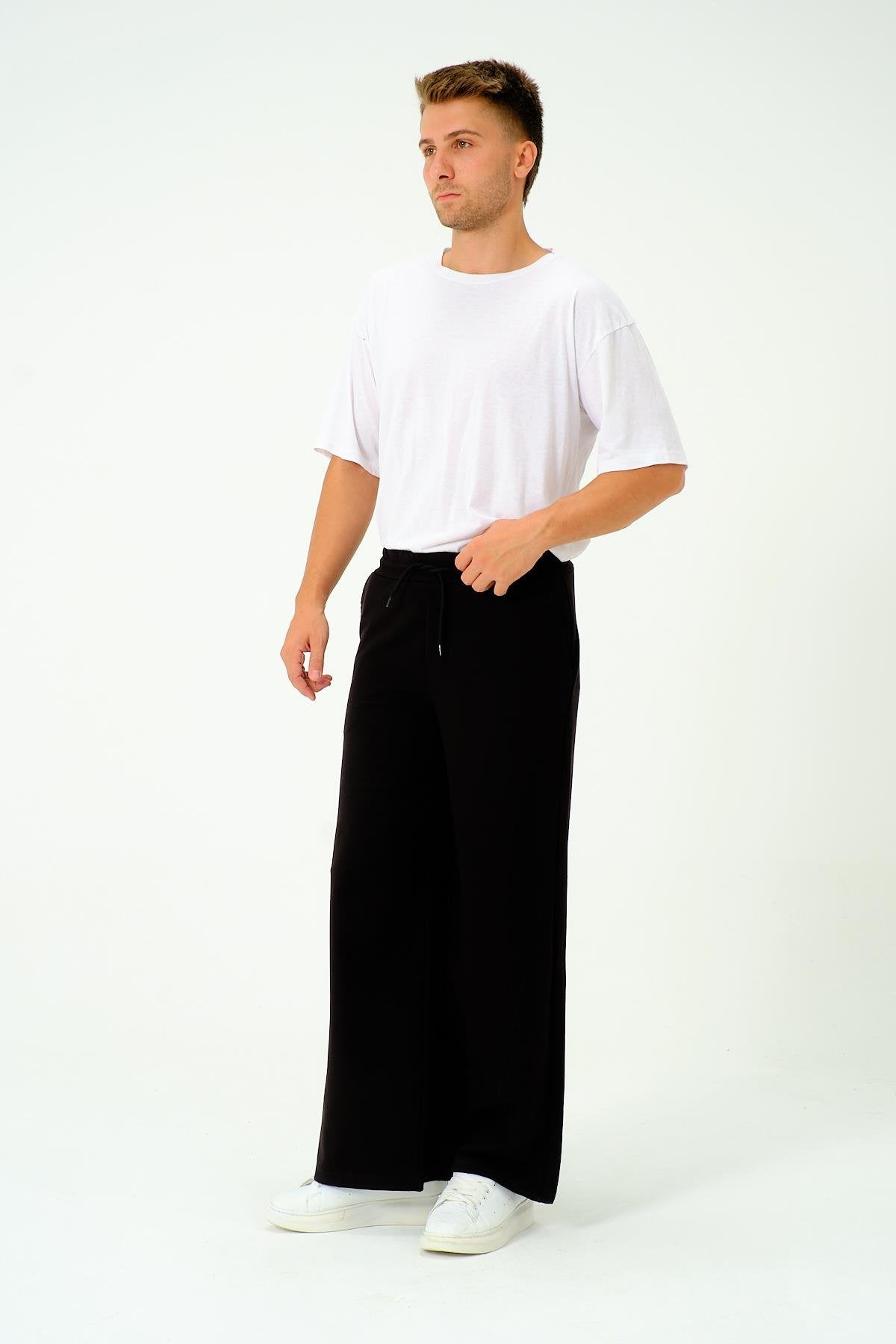 Herren Baggy Jogginghose mit elastischem Bund