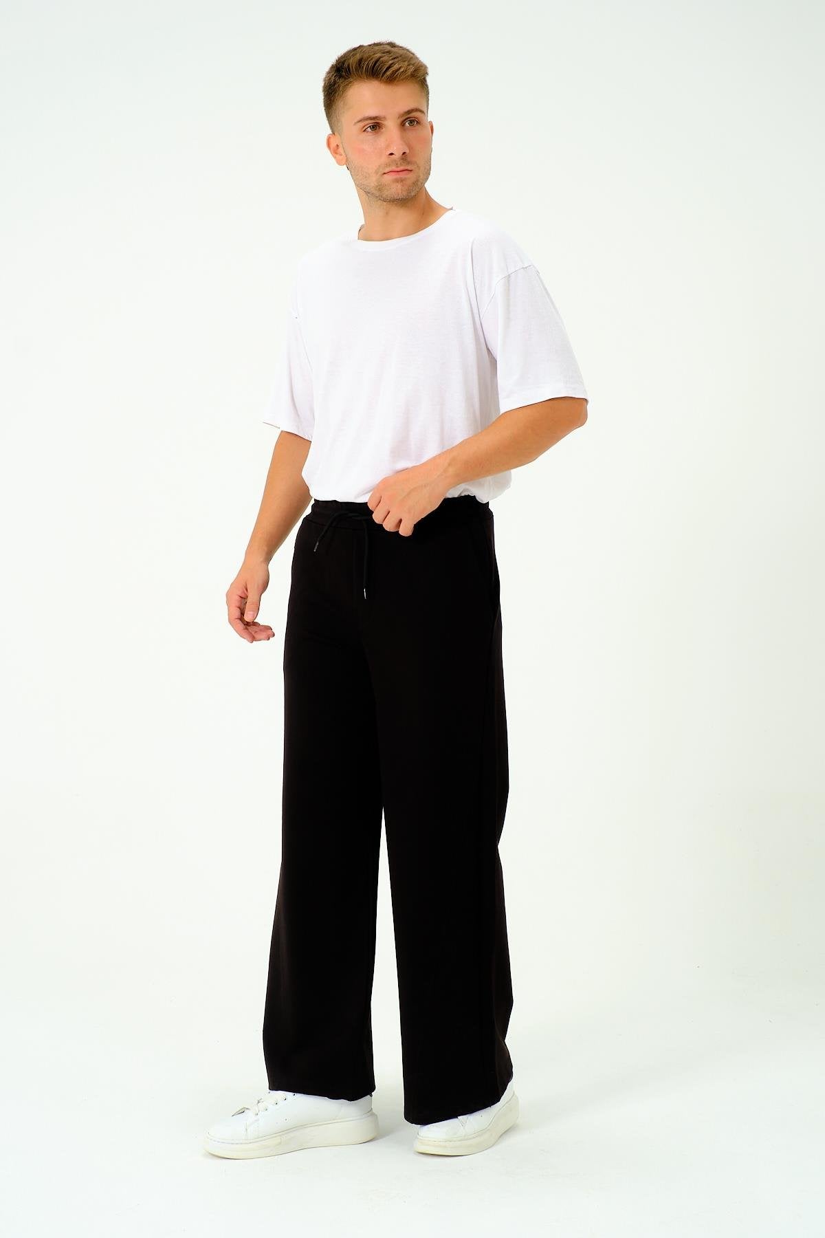 Herren Baggy Jogginghose mit elastischem Bund