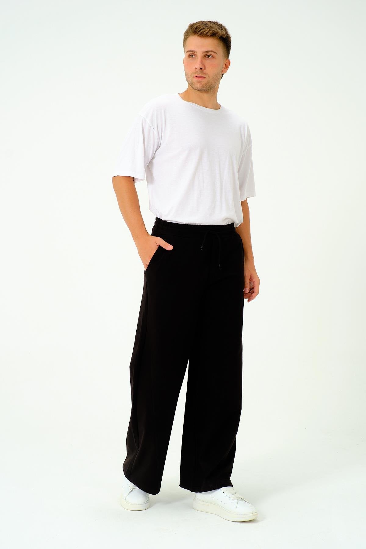 Herren Baggy Jogginghose mit elastischem Bund