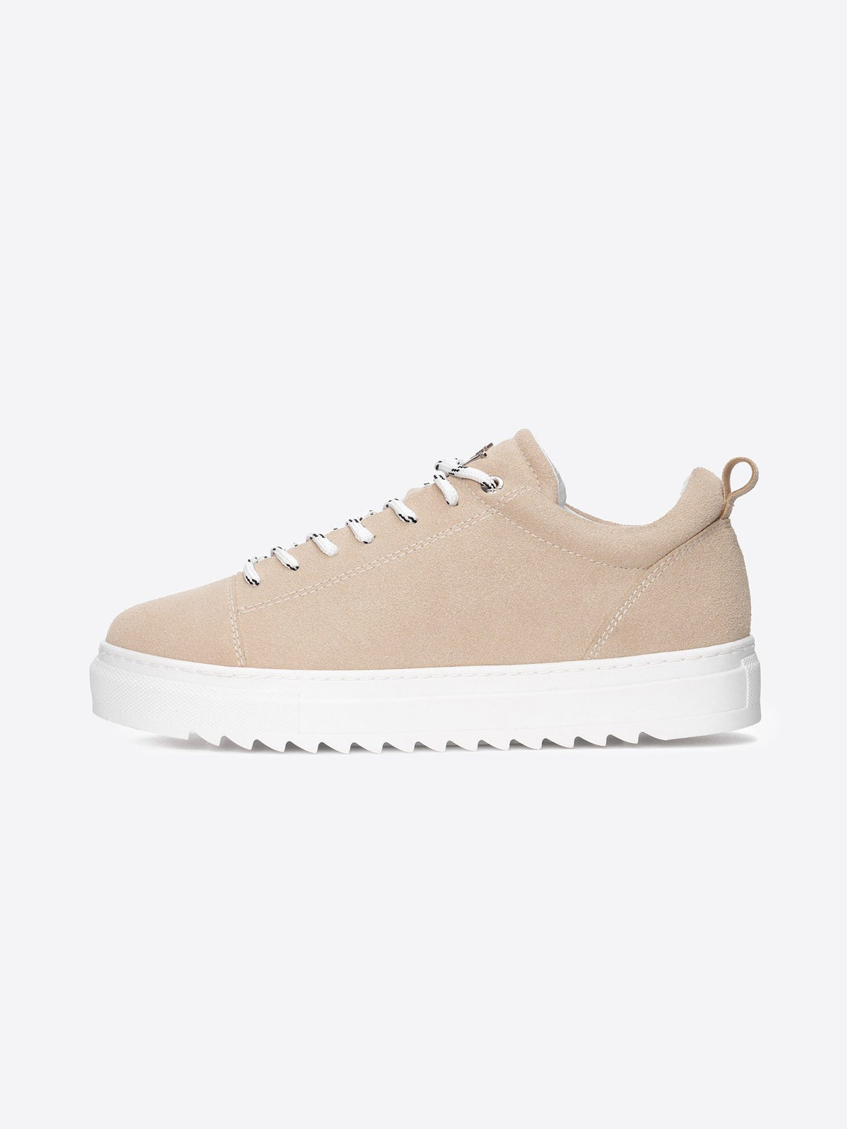 Beige Herren-Sneaker aus Wildleder, niedrig geschnitten