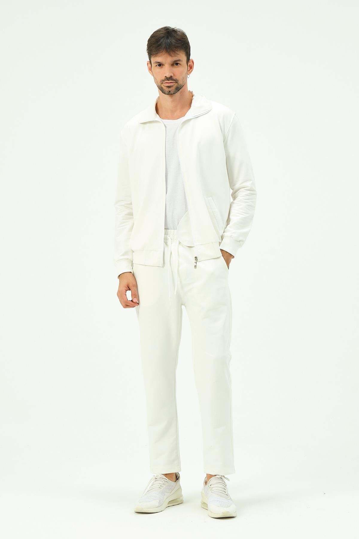 Herren Zip-Front Straight-Leg Trainingsanzug