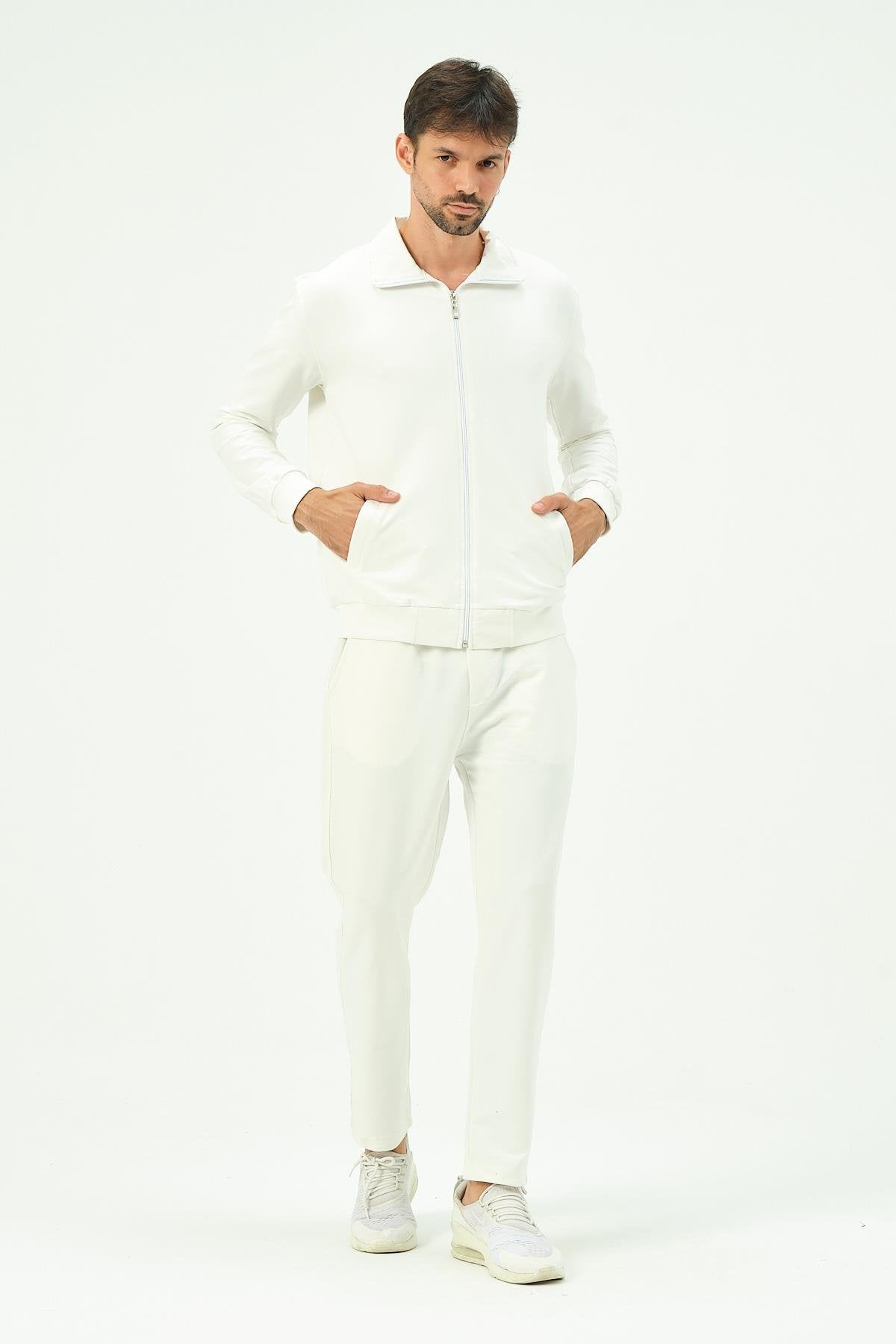 Herren Zip-Front Straight-Leg Trainingsanzug