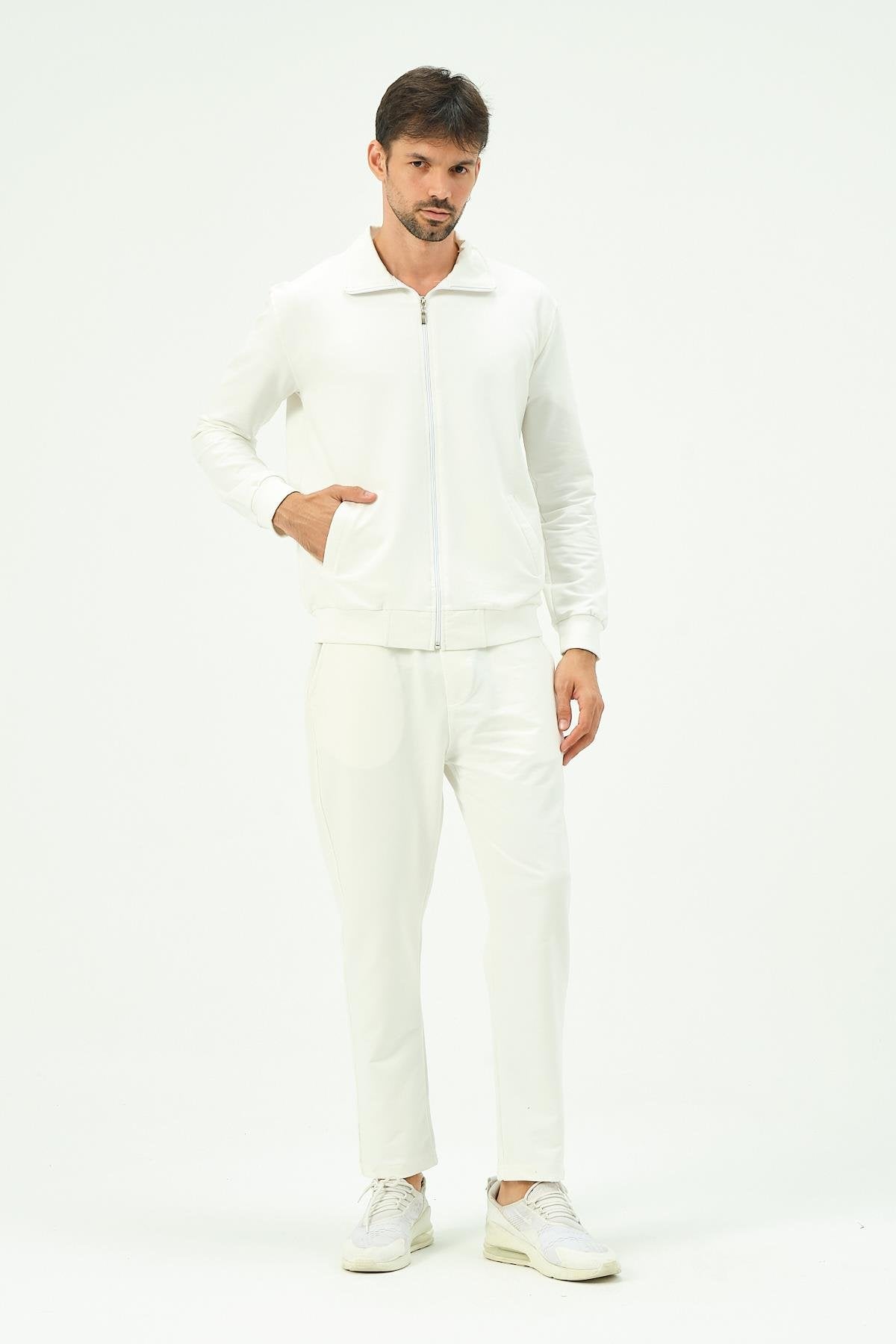 Herren Zip-Front Straight-Leg Trainingsanzug
