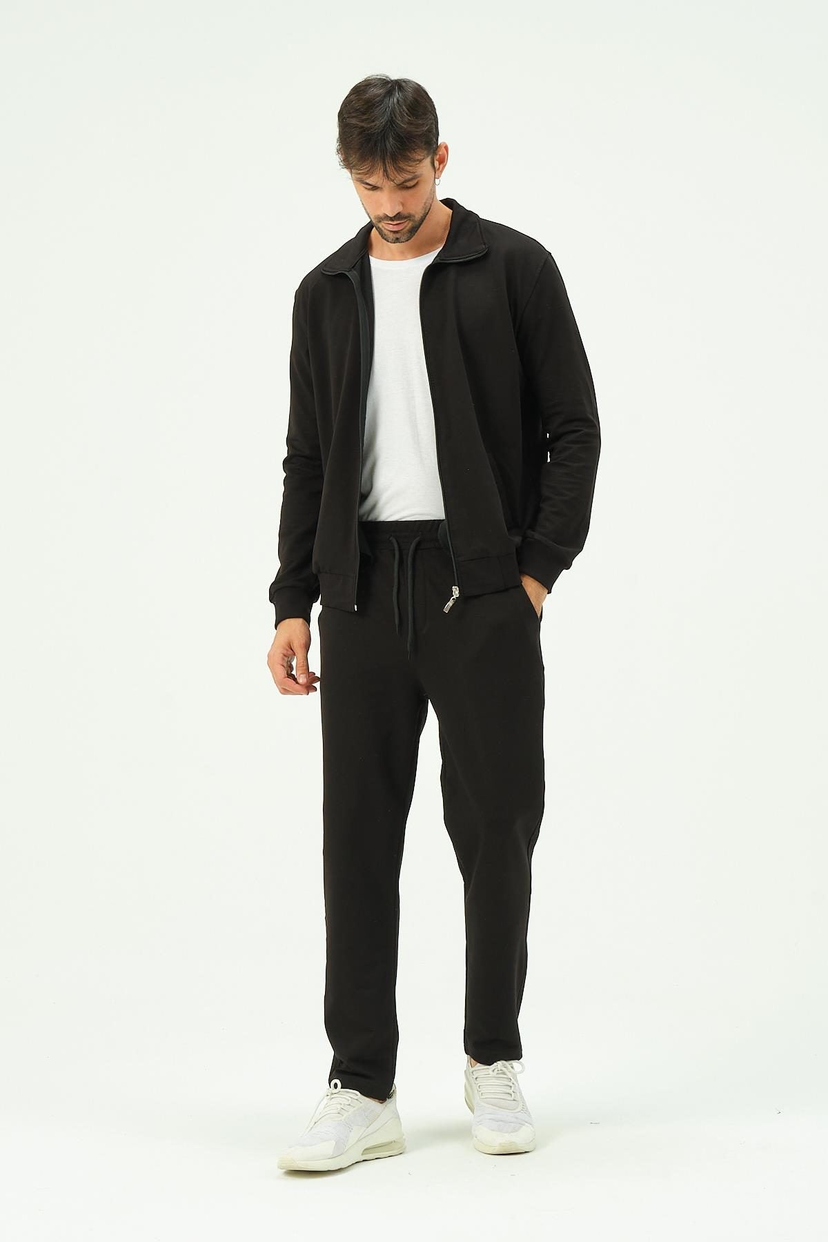 Herren Zip-Front Straight-Leg Trainingsanzug