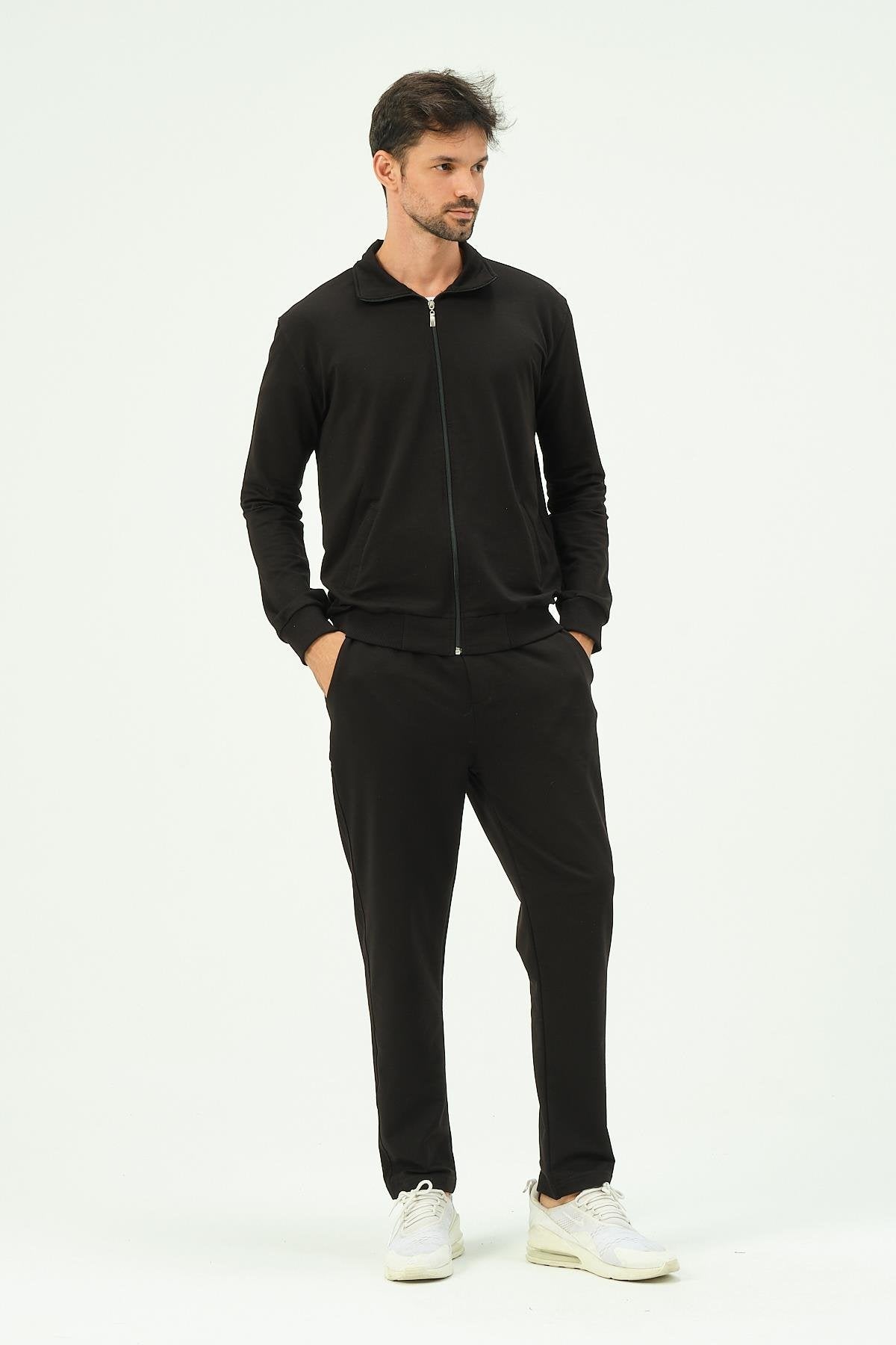 Herren Zip-Front Straight-Leg Trainingsanzug
