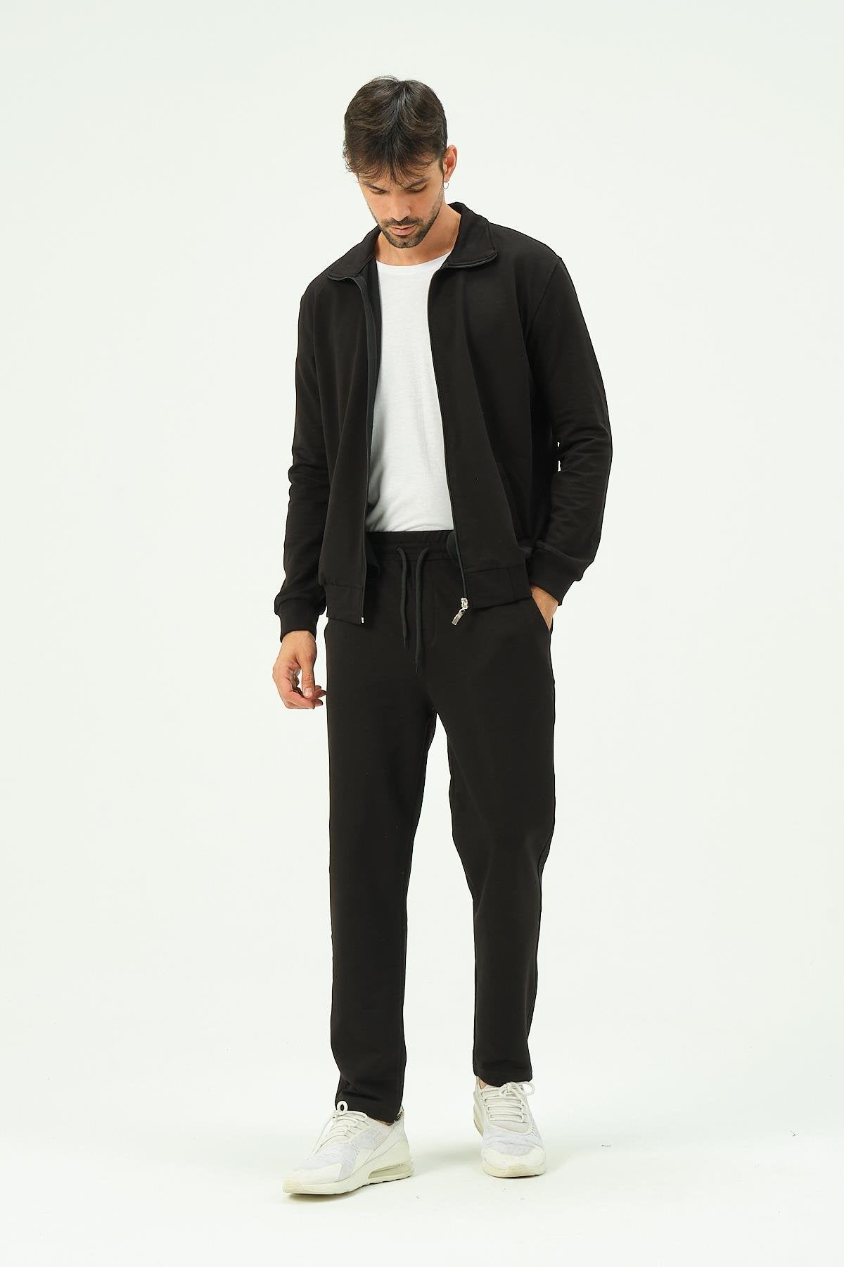 Herren Zip-Front Straight-Leg Trainingsanzug