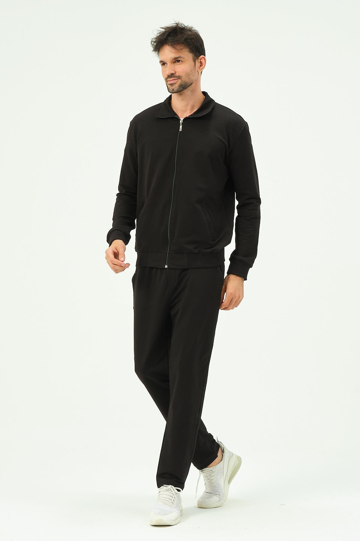 Herren Zip-Front Straight-Leg Trainingsanzug