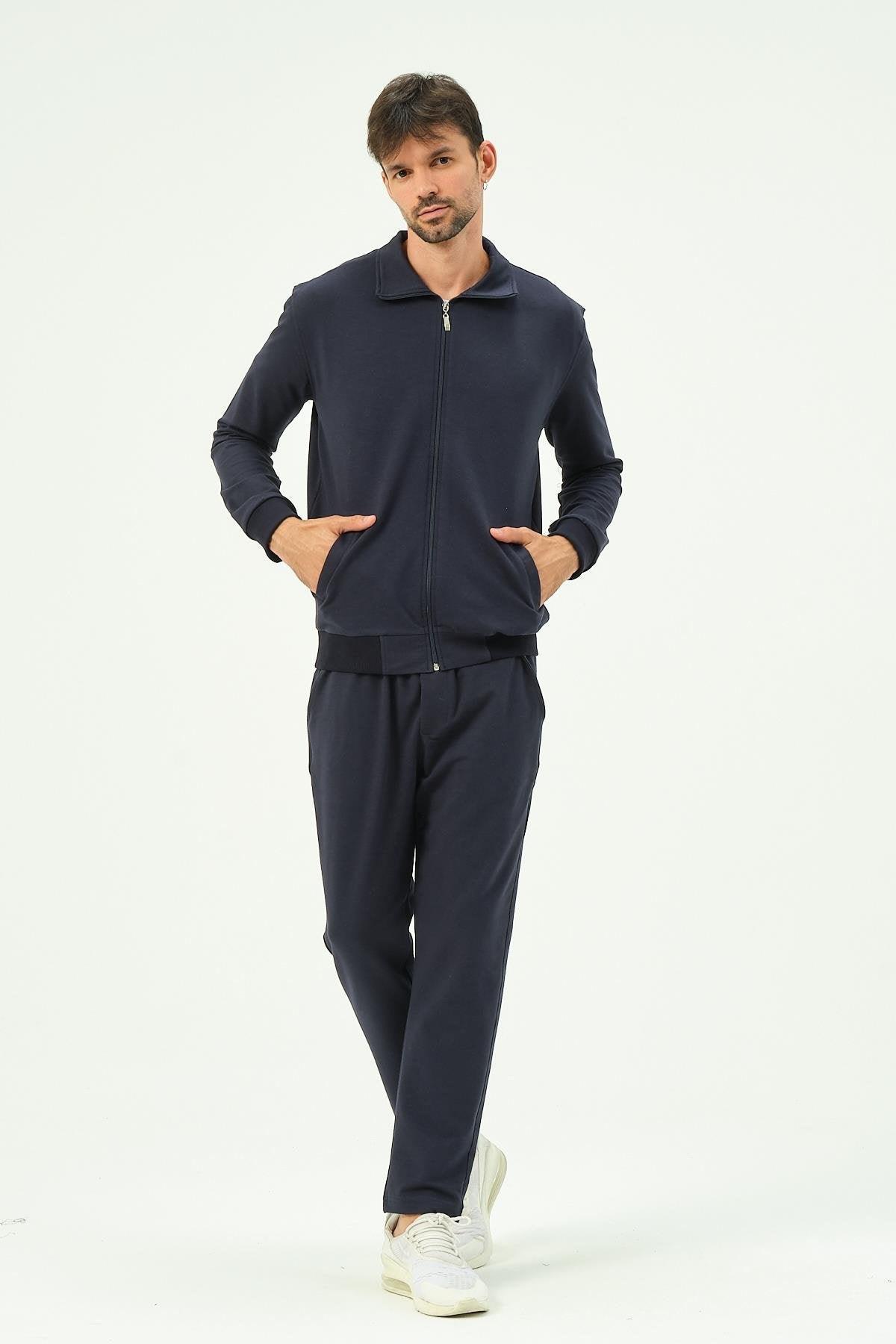 Herren Zip-Front Straight-Leg Trainingsanzug