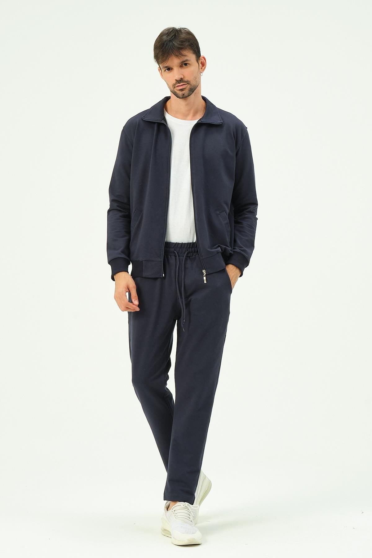 Herren Zip-Front Straight-Leg Trainingsanzug