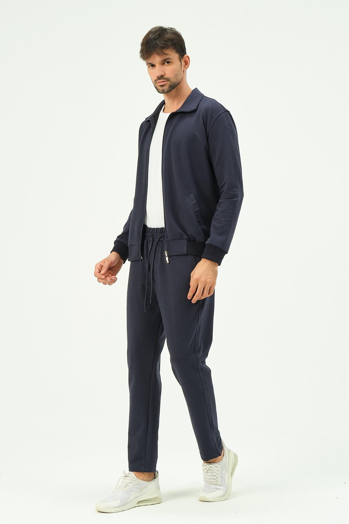 Herren Zip-Front Straight-Leg Trainingsanzug