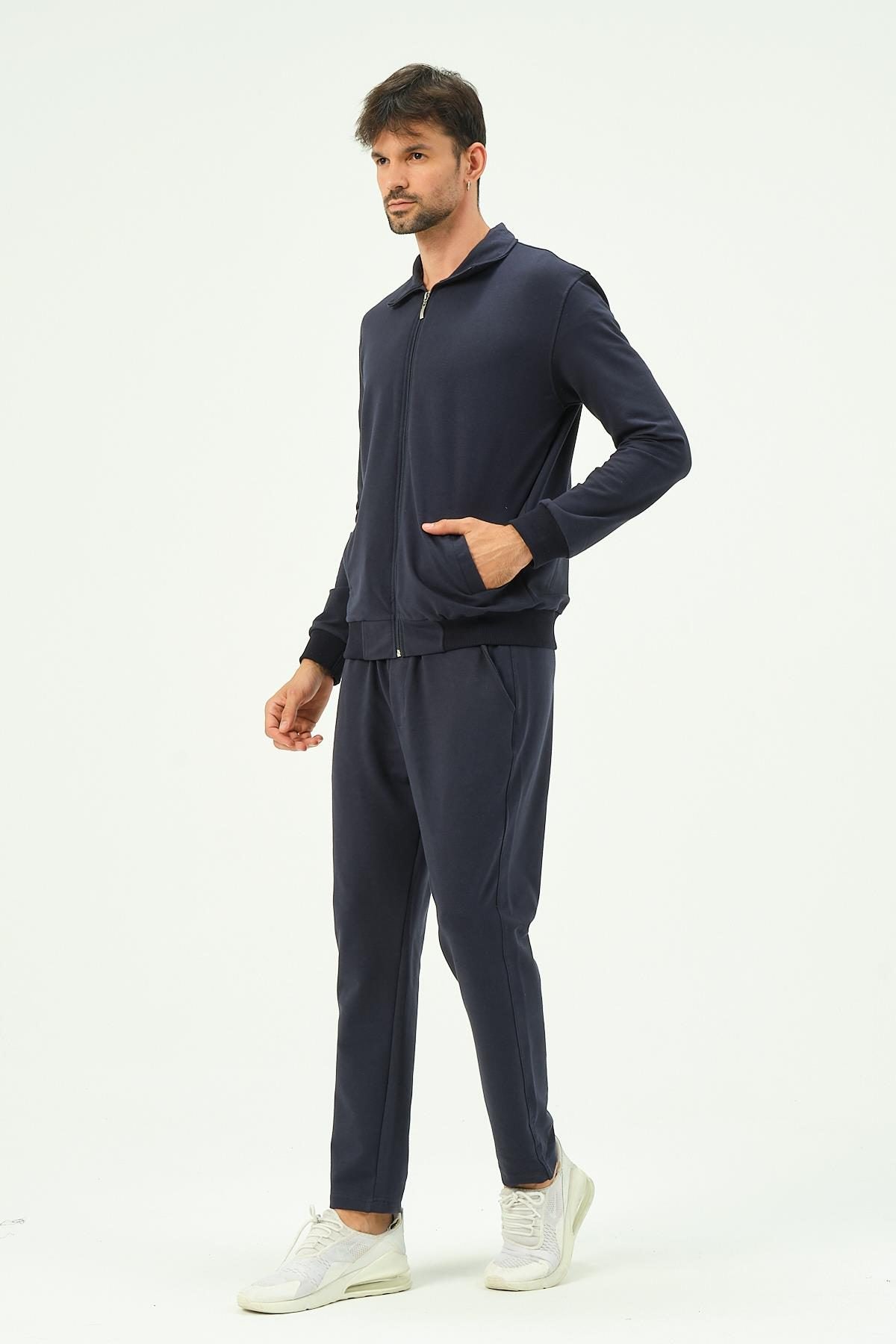 Herren Zip-Front Straight-Leg Trainingsanzug