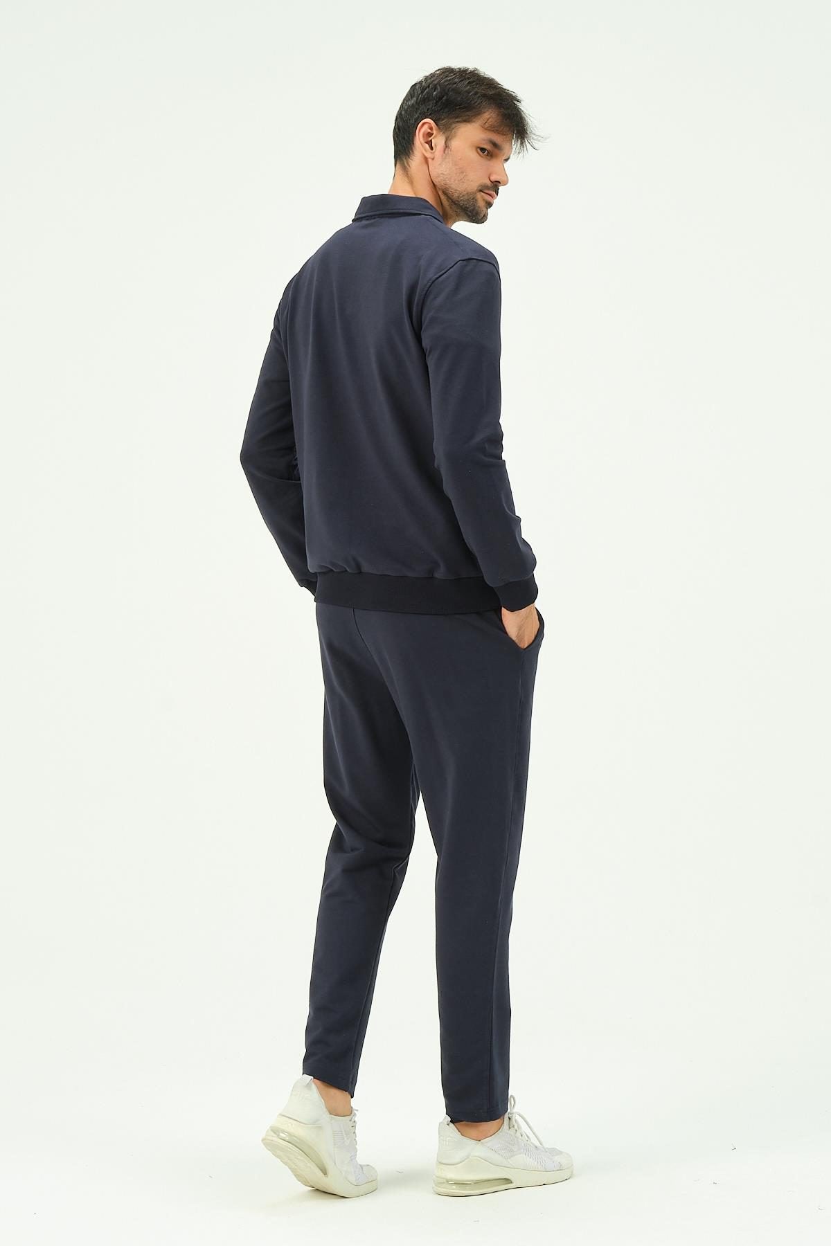 Herren Zip-Front Straight-Leg Trainingsanzug