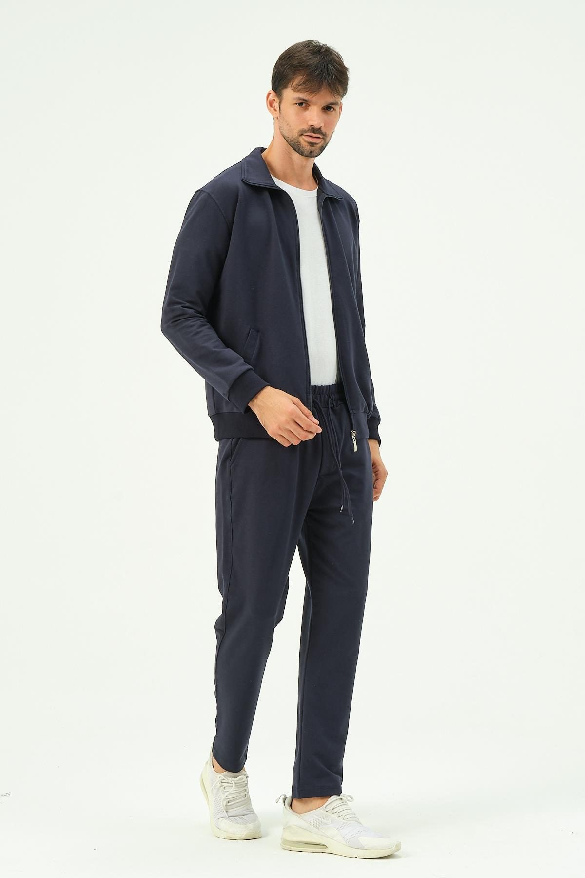 Herren Zip-Front Straight-Leg Trainingsanzug