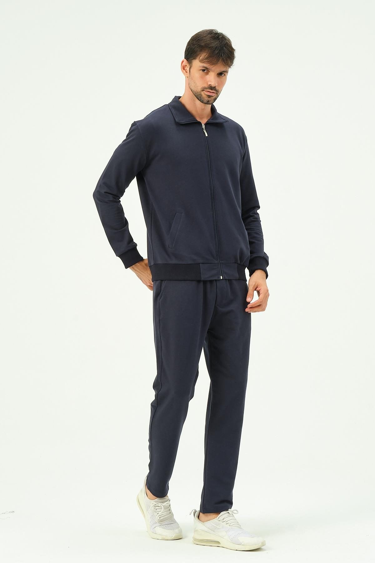 Herren Zip-Front Straight-Leg Trainingsanzug