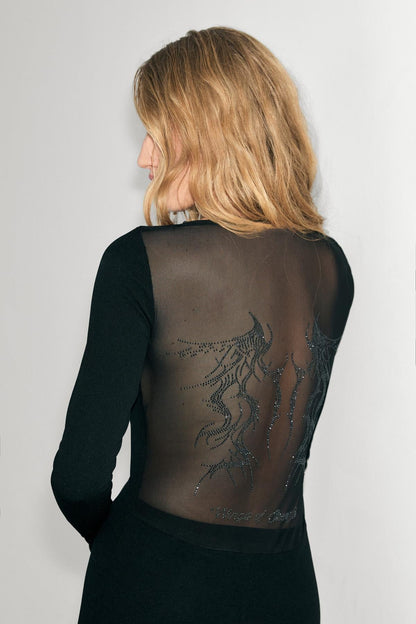 ESTRELLA Damen Mesh Minikleid