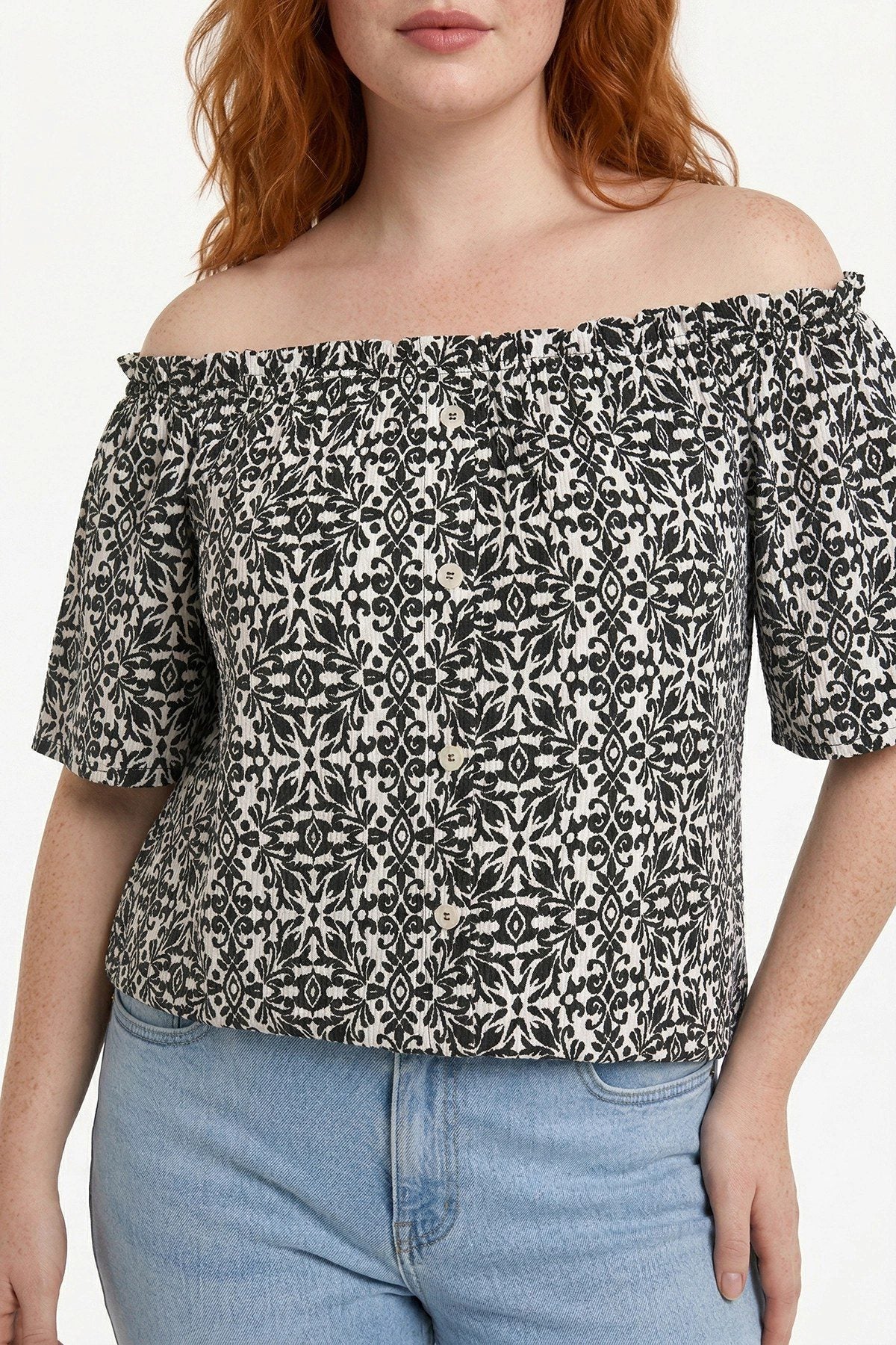 Ethno-Muster Madonna Bluse
