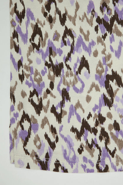 Ethno-Print V-Ausschnitt Bluse mit Knöpfen