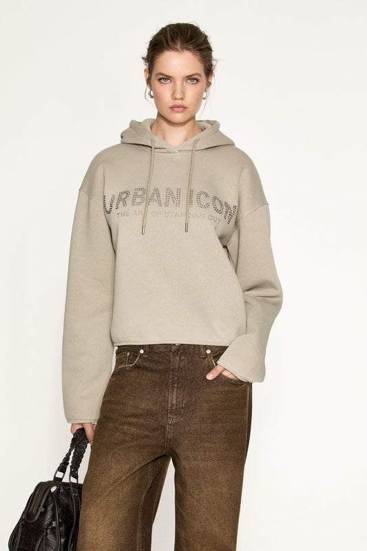 ETROPUS Damen Oversize Fleece-Sweatshirt